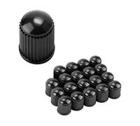 20Pcs Black Tyre Valve Caps,Universal Plastic Dust Covers for Car Tyres