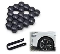 20Pcs Black Wheel Nut Cap Universal Tyre Nut Covers, 17mm Hexagonal Wheel Nut Caps Bolt Covers, Wheel Nut Covers Wheel Trims Wheel Bolt Nut Caps Covers for Cars
