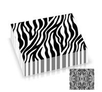 20Pcs Black White Paper Napkins Zebra Print Serviettes,33cm Disposable Animals Print Party Serviettes,2Ply Cocktail Luncheon Tissue Paper for Birthday Animals Jungle Safari Theme Party Table Decor
