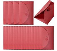 20PCS Blank Pearlescent Paper Envelopes with Heart Clasp 18 x 11cm Long Retro Wedding Invitation Envelopes Thickened Heart Clasp Buckle Envelope Luxury Mailing Envelope Money Envelopee for Wedding