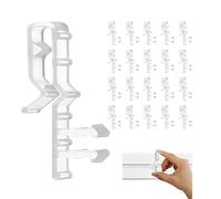 20PCS Blind Clips Transparent Plastic Valance Clips for Window Blinds Roman Blind Clips for Horizontal Mini Venetian Blinds Hidden Mounting Bracket Retainer Holders