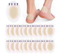 20Pcs Blister Plasters for Heels - Invisible Hydrocolloid Plasters- Gel Cushioned Blister Plasters for Feet, Toes, Fingers, Heels Protector and Guard Skin(37mmx55mm)