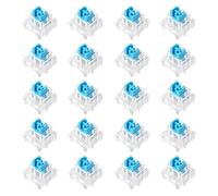 20Pcs Blue Mechanical Keyboard Switches, 3-Pin Pre-Lubricated Clicky Switches for Gaming and Typing, Dustproof Waterproof Keyboard Accessories