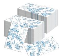 20pcs Blue Paper Napkins,Disposable Cocktail Serviettes Napkins Patterned of Chinoiserie,Recyclable,Soft Hand Paper Towels for Birthday Party,Wedding,Baby Showers,Christmas,2-Ply, 40cm*33cm