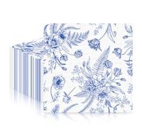 20pcs Blue Party Paper Napkins,Disposable Cocktail Serviettes Napkins Patterned of Chinoiserie, 2-Ply, 13" x 13", Recyclable,Soft Hand Paper Towels for Birthday Party,Wedding,Baby Showers,Christmas
