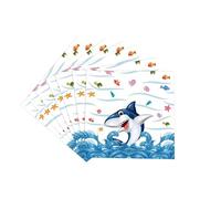 20pcs Blue Shark Ocean Paper Napkins for Boys Birthday Party,Under The Sea Napkin Serviette Tissue Shark Ocean Waves Napkins for Boy Kids Birthday Baby Shower Beach Ocean Party Supplies Decorations