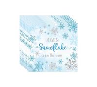 20pcs Blue Snowflake Party Napkins Christmas Paper Napkins,Winter Frozen Napkin Snowflake Serviette Tissue Cocktail Dinner Napkins for Winter Holiday Xmas Frozen Snowflake Party Table Decorations