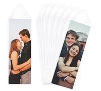 20Pcs Bookmark Sleeves, Clear Plastic Bookmark Covers/Holders Photo Booth Sleeves