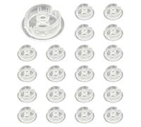 20Pcs Bottom Rail Button, Clear Color Blinds Bottom Rail Plugs, Blind Bottom Rail Lock Button for Wood & Faux Wood & Horizontal Blinds, Fit 3/4" Hole Inside a Bottom Rail
