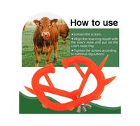 20PCS Bovine Calf Weaning Nose Device with Small Thorn Design
