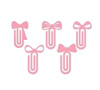 20pcs Bow Large Paper Clip Metal Iron Side Bookmark for Study