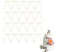 20PCS Bowknot Cake Toppers,Birthday Cake Topper,Ribbons Bows Decoration,Coquette Themed Bow Cupcake Toppers for Women,Christmas Tree Decor Supplies,Party Wedding Anniversary Supplies,Elegant,Beige