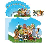 20PCS Brai-rot Party Invitations Kids, Party Invites with Envelopes, Invitations Birthday Cards for Kids Girls Boys