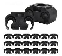 20pcs Brake Line Brake Hose Double Clip Bracket Holder Black Compatible with Audi 80/100/200/A4/S4 Seat Alhambra/Arosa/Cordoba/Ibiza VW Beetle/Bora/Caddy/Golf