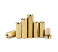 20pcs Brass Motherboard Standoff Hollow Column Bolt M2 M2.5 M3 M4 M5 M6 Standoffs Spacers Spacing Hex Bolt Screw Copper Nut Pillar(10mm (20Pcs),M3)