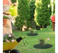 20PCS Breathable Tree Mulch For Rings for Prevention and Root Health Non Woven Landscape Fabric Mat for Tree Trunk Circles and Beds (27cm)