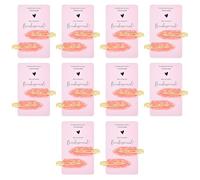 20PCS Bridesmaid Hair Clips, Creaseless Glitter Hair Clips for Bride Women Girls, Perfect Bridal Hairstyle Accessories (20PCS（10 cards）pink hair clips with pink cards)