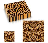 20Pcs Brown Tiger Print Guest Napkins Serviettes Disposable,32cm 2Ply Jungle Animal Cocktail Napkin Dinner Tissue Hand Towel Decorative Paper Napkins for Safari Animal Birthday Baby Shower Party