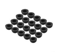 20pcs Bull Nose Rubber BBQ Gas Regulator Seals O Ring Dome Shaped Replacement Parts for LPG Bottle Regulator Oil Water Resistant Black Transparent(black)