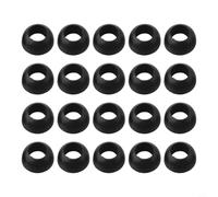 20pcs Bull Nose Rubber Gas Seal O For Rings Dome Shaped for LPG Regulator and BBQ Bottle Replacement Rubber Material (black)