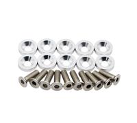 20Pcs Bumper Washers M6x19.5mm With Bolts Engine Bay Dress Up Fastener Kit For Headlights Trunk License Plate Washer Kit