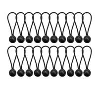 20PCS Bungee Cords with Balls, Tarpaulin Bungees Balls Bungee Cords, Tarp Ties Elastic String Cord, Heavy Duty Tarp Ties and Elastic Rope Fasteners, Cord Ball Bungees and Flag Toggles