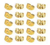 20Pcs Butterfly Earring Backs, Gold Earring Backs, Gold Replacement Secure Ear Locking for Stud Earrings, Jewelry Making