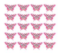 20pcs Butterfly Embroidery Appliques Decorative Sewing Patches | Polyester Finish, Elegant Adorable Style, Easy Application, for Backpacks, Craft Projects, Boutique Displays