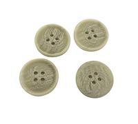 20pcs Buttons for Sewing Buttons 1 Inch Large Round Resin Button for Craft Women Men Children DIY Painting Handmade Repair Shirt Clothes Jacket Buttons, 4 Holes (Beige) ET1239
