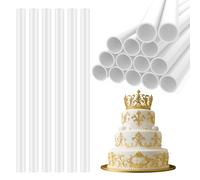 20PCS Cake Dowels for Tiered Cakes - 11.8" Heavy Duty Reusable Plastic Cake Dowel Supports - Cakes Support Rods for Stacking Pillars, Wedding, Birthday & Party