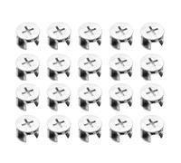 20PCS Cam Lock Nuts, Furniture Connector CamLock Fittings, Eccentric Wheel Nuts for Cabinet Drawer Dresser Wardrobe Panel Connecting, Easy to Use Furniture Connecting Accessories (Silver)