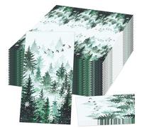 20PCS Camping Mountain Napkins Cocktail Napkins Tent Campfire Adventure Woodland Bachelorette Hiking for Birthday Party Wedding Bridal Shower Baby Shower Party Supplies Favors