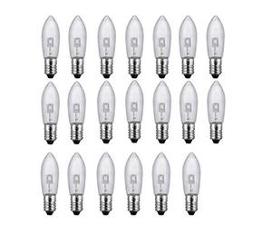20pcs Candle Arch Bridge Bulb Christmas Replacement Spare E10 LED Screw Light 9V-55V AC 0.2W 3000K Replacement Light Bulbs
