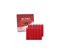 20pcs Candles for Christmas Tree - Angel Chime Decorations - Christmas Pyramids Carousel - 4 inch X 1/2 inch Diameter - 1.5 Hour Burn Time. Unscented -RED