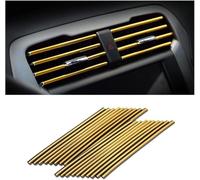 20PCS Car Air Conditioner Vent Outlet Trim for Seat Ibiza 5-türer Beats ab Bj. 2018, Car Interior Trim Moulding Decoration Strip Straight Of Auto Interior,Yellow
