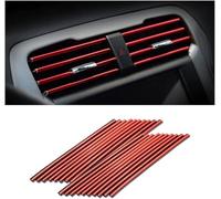 20PCS Car Air Conditioner Vent Outlet Trim for Seat Ibiza 5-türer Beats ab Bj. 2018, Car Interior Trim Moulding Decoration Strip Straight Of Auto Interior,Red