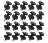 20Pcs Car Door Trim Panel Clips, Black Nylon Push Rivets with Rubber Seal, 8mm Hole Fasteners for Ford Focus MK2, C-Max, Kuga, Replaces 1257376 W709004S300