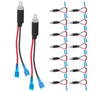 20pcs Car Headlight Wiring Harness Adapter, Dual Bulb Sockets | Plastic Copper Iron Build, Easy Installation and Wide Compatibility, for Fog Lights and Headlamps