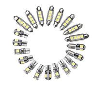 20pcs Car Interior LED Bulbs Kit For 5 Series E39 M5 525i 530i 1997-2003 Super Bright Long Lifespan 50000 Hours Heat Easy Install 12V Power Saving ABS Material