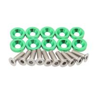 20Pcs Car Modified Fasteners Washer Bumper Engine Concave Screws Washer License Plate Bolts Engine Dress Up Kit