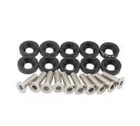 20Pcs Car Modified Fasteners Washer Bumper Engine Concave Screws Washer License Plate Bolts Engine Dress Up Kit