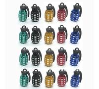 20Pcs Car Tyres Dust Caps Aluminum Valve Stem Caps Tyre Valve Caps Grenade Car Tyre Caps Dust Proof Valve Cover Air Caps Cover for Car Motorbike Trucks Bike
