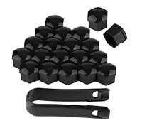 20pcs Car Wheel Nut Caps 19mm Auto Hub Screw Cover Bolt Rims Exterior Protection Anti Rust Protection Auto Hub Screw Flexible Lug Puller Screw Protector Cover Black