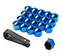 20PCS Car Wheel Nut Caps for Renault Espace, Hexagonal Tire Bolt Covers Anti-Theft Dust Proof Lug Nut Protectors with Removal Tool,B/Blue-B/19mm