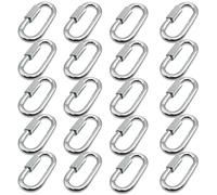 20Pcs Carabiner Clip Heavy Duty, Galvanized Iron Small Carabiner's Clips, Portable Locking Carabiners, Small Carabiner Clips for Outdoor/Indoor Camping and Hiking Swing Hammock Tent Accessories