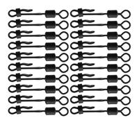 20Pcs Carp Rolling Swivels With Clam Snapping Carp Tippet Line Connector Rolling Rings Connector Terminals Tackle Tippet Line