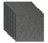 20PCS Carpet Tiles 5m2 Box Heavy Duty Carpet Floor Tiles Non-Slip Interior Floor Tiles 50X50cm for Flooring Home Office Living Room Bedroom Commercial Apartment (Dark Gray)