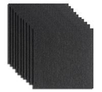 20PCS Carpet Tiles 5m2 Box Heavy Duty Carpet Floor Tiles Non-Slip Interior Floor Tiles 50X50cm for Flooring Home Office Living Room Bedroom Commercial Apartment (Black)