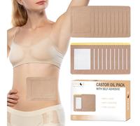 20pcs Castor Oil Pack Wrap, STFOCE Castor Oil Pack Wrap Organic Cotton, Organic Castor Oil Pack Self-Adhesive, 6.7/ x5.1/ , Anti Leakage, No Wash, Portable (Oil Not Included), ST0602, Kahaki