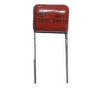 20pcs CBB capacitor 681 2000V 681J 2KV 680pF 0.68nF P15 CBB81 Metallized Polypropylene Film Capacitor BIANMTSW